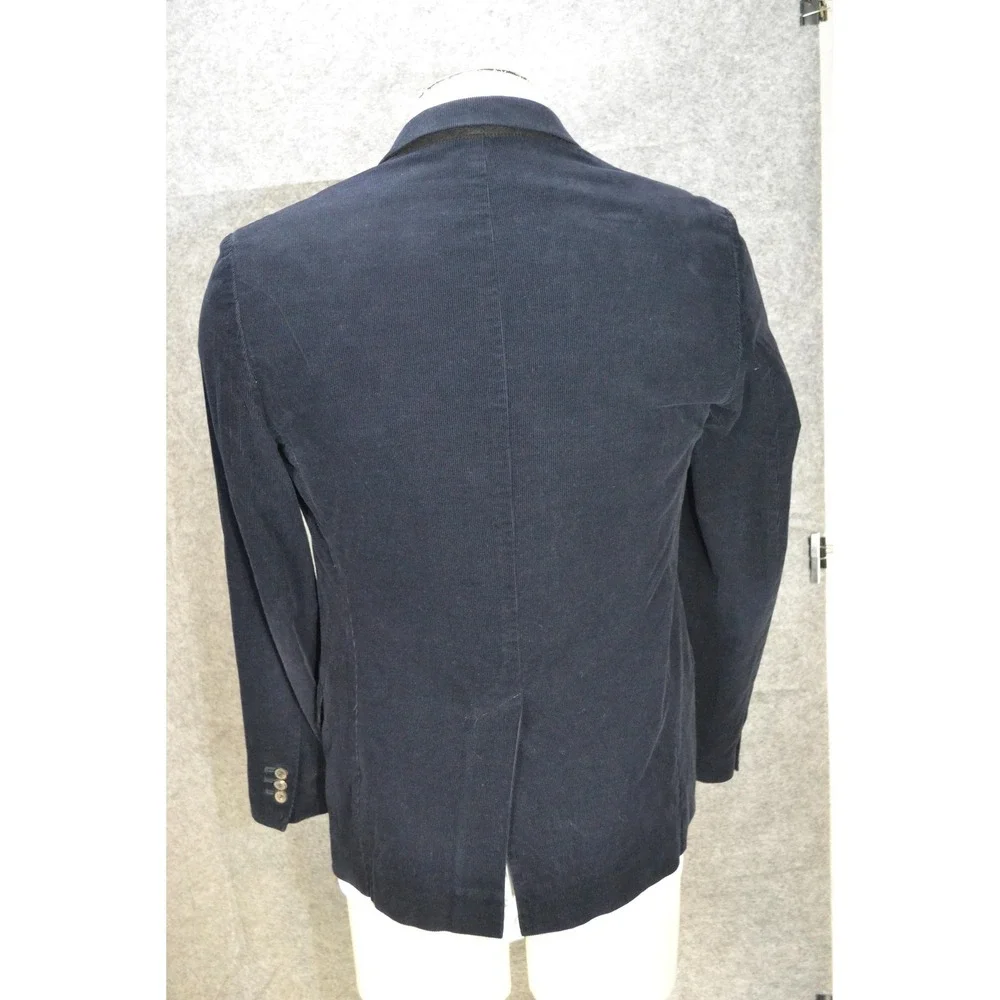 Reiss Blazer Mens 38S Navy Blue Corduroy Cotton Casual Luxury‎ Sport Coat Jacket